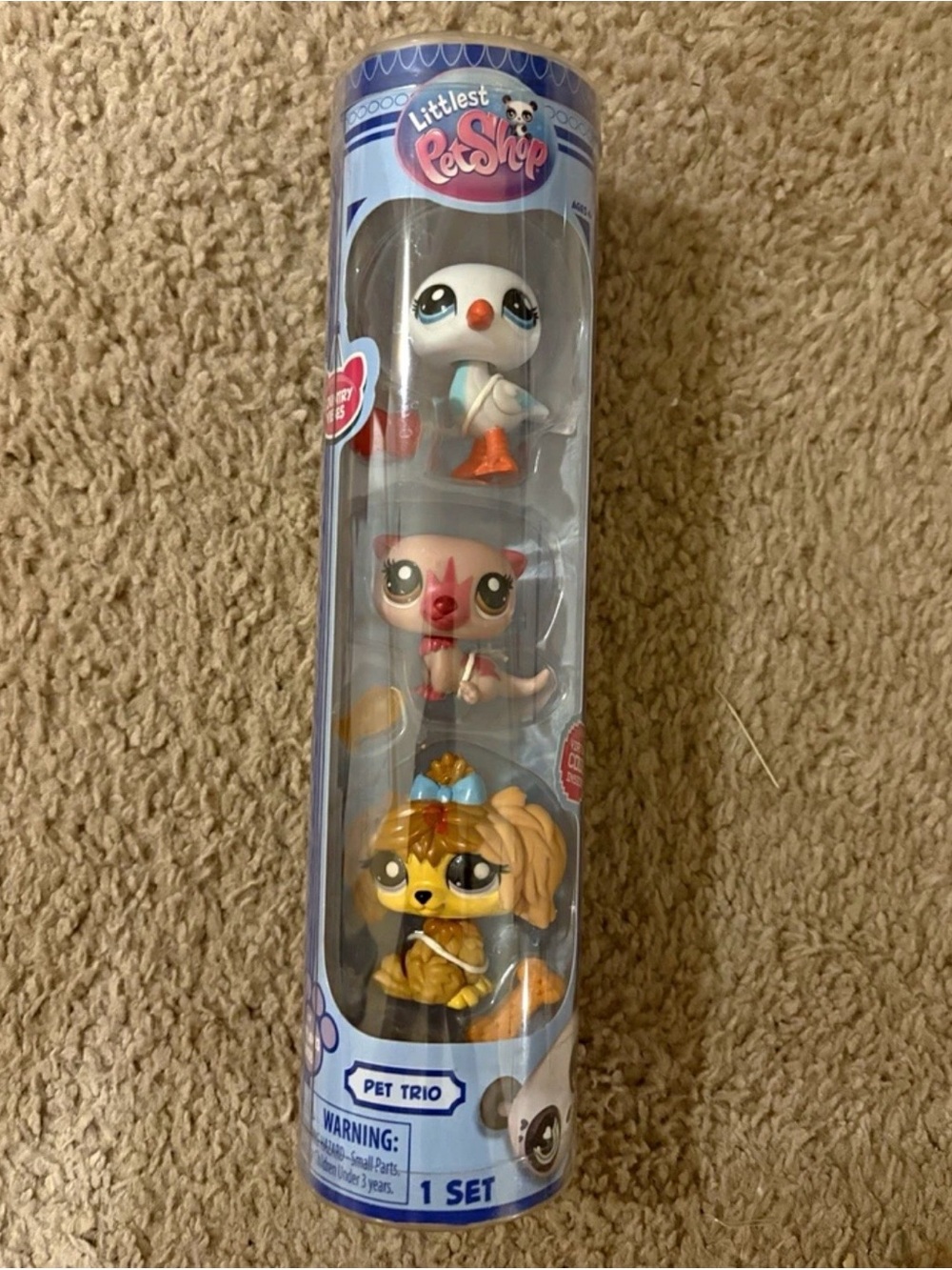 Littlest Pet Shop White, Pink & Tan Pet Trio Collector Set